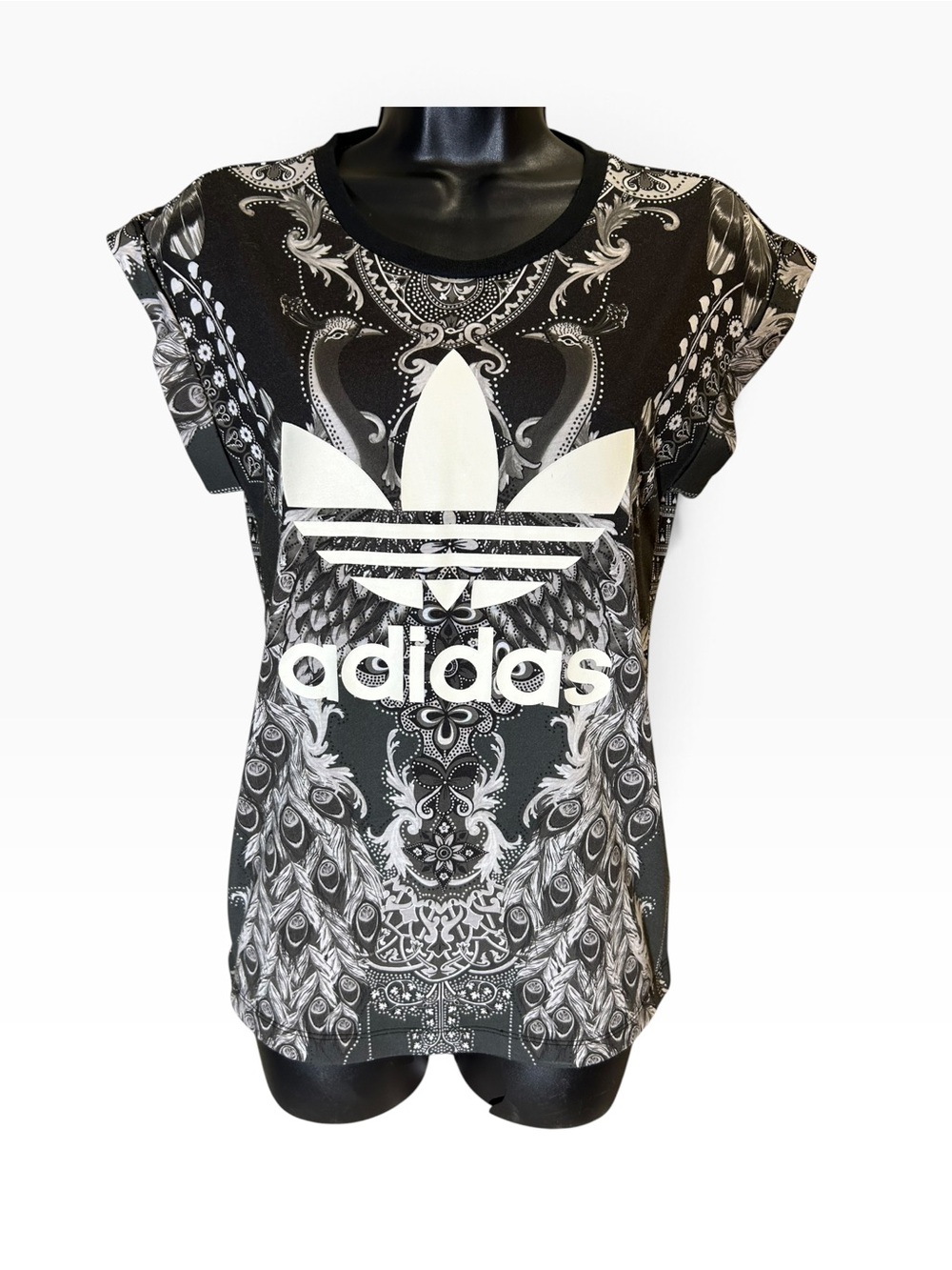 adidas Black & White Trefoil Graphic Short Sleeve Tee